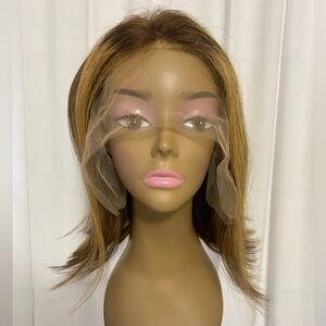 13x6 Ear to Ear Lace Front Wig Human Hair Honey Blonde Highlight 14” Med/Lg Cap